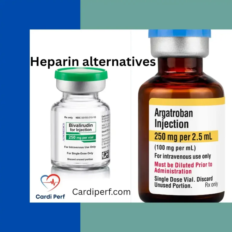 Vials of Bivalirudin and Argatroban, two direct thrombin inhibitors used as anticoagulants in cardiac surgery and ECMO.