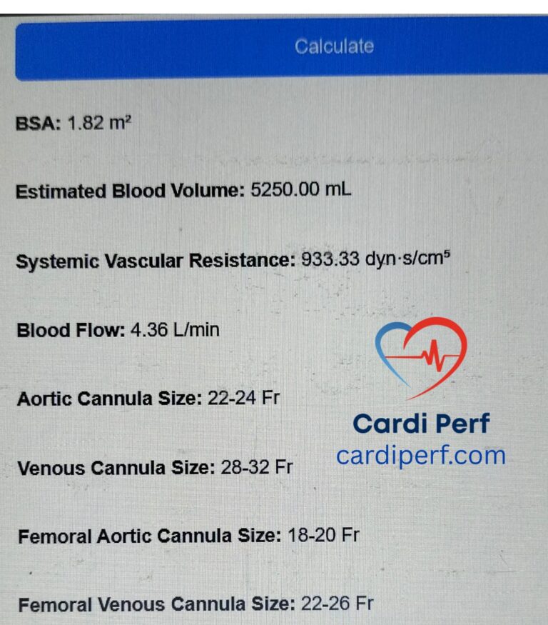 Perfusion Calculator